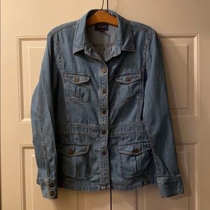 Chaps jean jacket with set-in waist panel